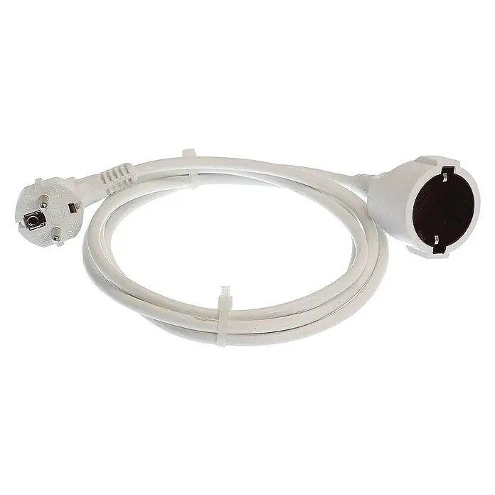 as-schwabe Verlängerungskabel H05VV-F 3G1,5 - 10 m, Weiß, IP20, H05VV-F - Verlängerungskabel: Weißes Verlängerungskabel mit Schutzkontaktstecker und -kupplung für den Innenbereich, ideal für elektrische Geräte.