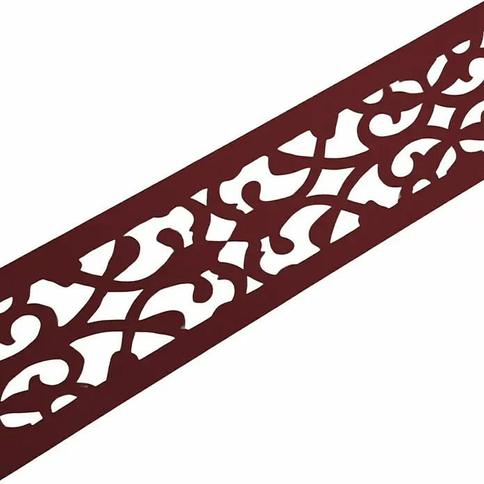 zaun|zu Sichtschutzstreifen Premium Oriental Design - 2,55 m x 19 cm x 0,1 cm, Bordeauxrot - Dekoratives, auberginefarbenes Zierelement mit filigranem Muster. Ideal für kreative Bastelprojekte und zur individuellen Gestaltung von Wohnräumen.