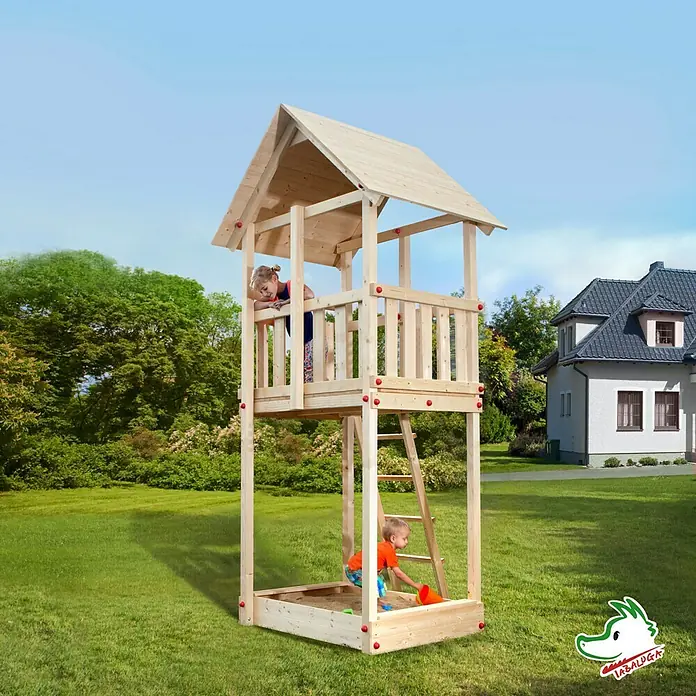 Weka Kinderspielturm TabalugaL x B x H: 124 x 100 x 331 cm, Natur Mood Shot