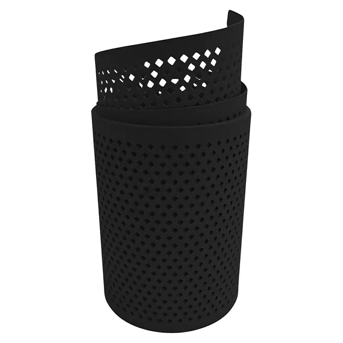 zaun|zu Sichtschutzstreifen Premium Gelocht Diamant - 2,5 m x 19 cm x 0,1 cm, Tiefschwarz - Eine Rolle schwarzes, perforiertes Lenkerband. Ideal für Fahrräder, bietet Komfort und Griffigkeit. Das Material sorgt für gute Belüftung und Halt.