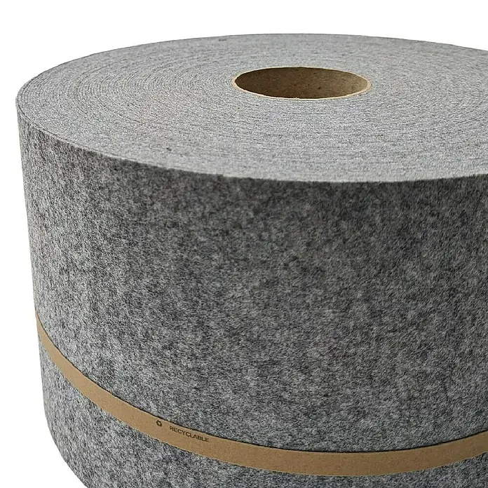 zaun|zu Sichtschutzstreifen Design Hellgrau - 35 m x 19 cm x 0,2 cm, Hellgrau, 1 Stk. - Eine Rolle graues, recycelbares Filzmaterial, ideal für Bastelprojekte und Heimwerkerarbeiten.