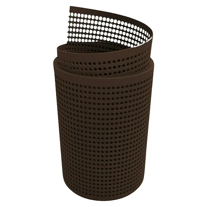 zaun|zu Sichtschutzstreifen Premium Gelocht - 2,55 m x 19 cm x 0,1 cm, Braun - Braunes, perforiertes Kunststoffrohr. Eine flexible und löchrige Rohrlösung für verschiedene Anwendungen, die durch ihre Anpassungsfähigkeit überzeugt.