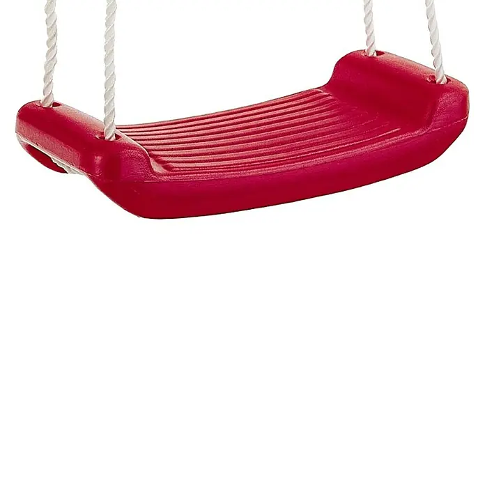 Conacord Schaukel - B x L: 16 x 43 cm, Kunststoff - Roter Schaukelsitz mit weißen Seilen für ein sicheres und unterhaltsames Spielerlebnis im Freien. Perfekt für Kinder jeden Alters.