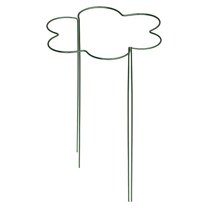 Bellissa Staudenstütze Round - Ø x H: 40 x 80 cm, Gebogen - Ein grüner Pflanzenstecker in Wolkenform, ideal zur Beschriftung von Kräutern und Pflanzen im Garten oder auf dem Balkon.