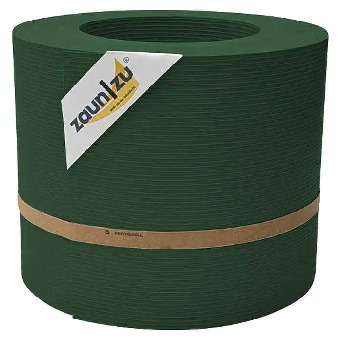 zaun|zu Sichtschutzstreifen Rille PP DSM - 26 m x 19 cm x 0,1 cm, Tannengrün - Zaunstreifenrolle von Zaun/Zu mit Papierband und Werbeetikett. Ideal zur Erhöhung der Privatsphäre und als Windschutz für Zäune.
