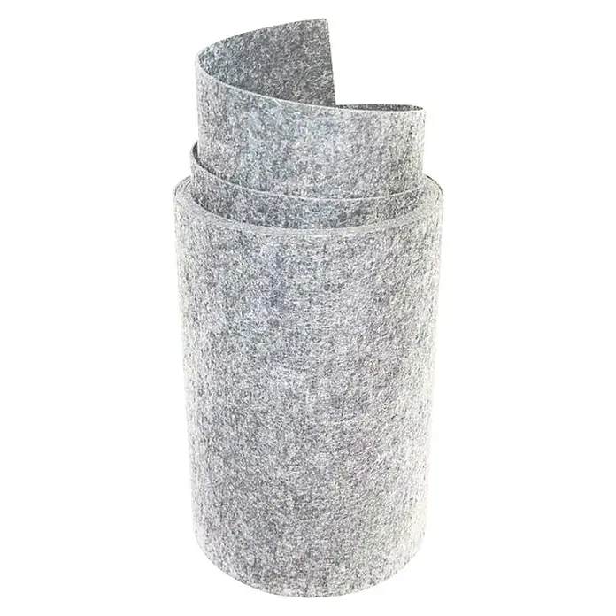 zaun|zu Sichtschutzstreifen Zaunzubehör Design DSM - 19 x 0,1 cm, Hellgrau - Aufgerollte, graue, grobe Textilrolle. Ideal für Heimwerkerprojekte, Bastelarbeiten und zur Polsterung. Vielseitig und einfach zu verarbeiten.