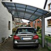 Ximax Carport Portoforte 80 (4,9 x 2,7 m, Einfahrtshöhe: Max. 2,2 m, Edelstahloptik, Schneelast: 100 kg/m²)