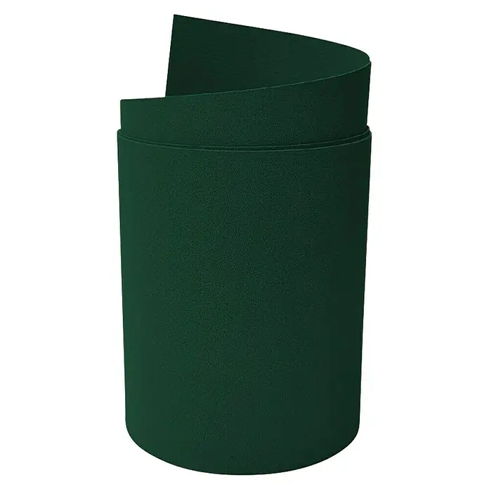 zaun|zu Sichtschutzstreifen Premium Maxi - L x B x H: 2,05 m x 24 cm x 0,1 cm, Grün - Dunkelgrüner Papierkorb mit geschwungenem oberen Rand, ideal für Büro oder Zuhause. Stilvoll und funktional.