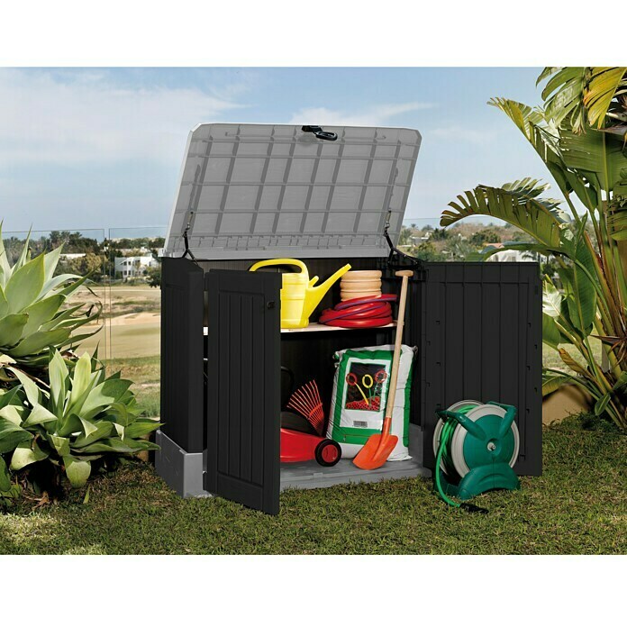 Keter Zaboj za shranjevanje Store it out Midi  (Do x Š x V: 74 x 130 x 110 cm, Plastika, Sive barve/črne barve) | 7443 - Gerätehäuser Kunststoff | IAGD - Gartenhäuser | IAG - Außenbereichsausstattung | IA - Gartenhartware | I - Stadtgarten | BAUHAUS