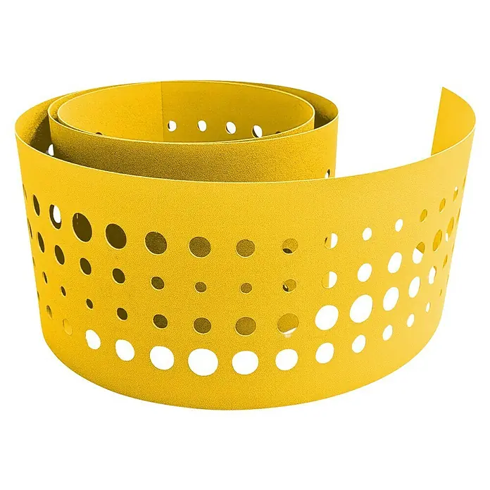 zaun|zu Sichtschutzstreifen Premium - 19 x 0,1 cm, Gelb, Pulse - Gelbes, gerolltes Lochband, ideal für Bastelarbeiten und kreative Projekte. Ein vielseitiges Material für DIY-Enthusiasten.