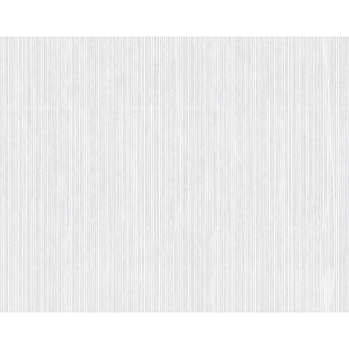 Atlantis Design Vliestapete Längsstruktur (Weiß, Uni, 10,05 x 0,53 m)