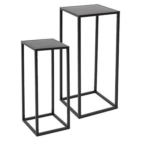 ML-Design  Pflanztopf Blumentopfständer Schwarz Wetterfeste und robuste Blumentopfhalter