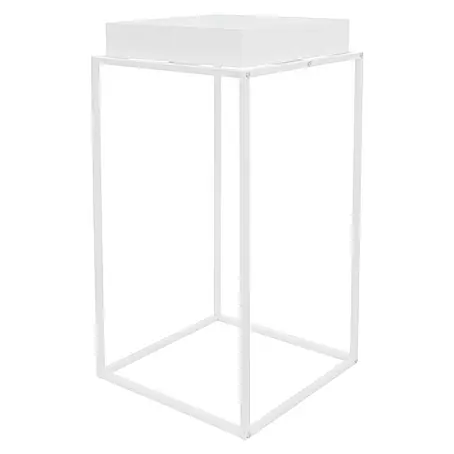 ML-Design  Pflanztopf Blumentopfständer Weiß mit hohem Rand Pflanzenregal Pflanztopf