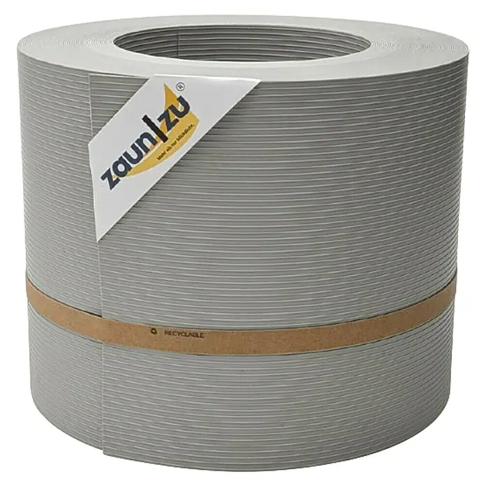zaun|zu Sichtschutzstreifen Rille PP DSM - 26 m x 19 cm x 0,1 cm, Steingrau - Die Zaun|zu Sichtschutzstreifen Rolle in Grau bietet optimalen Schutz und ist recyclebar. Ideal für den modernen Garten.