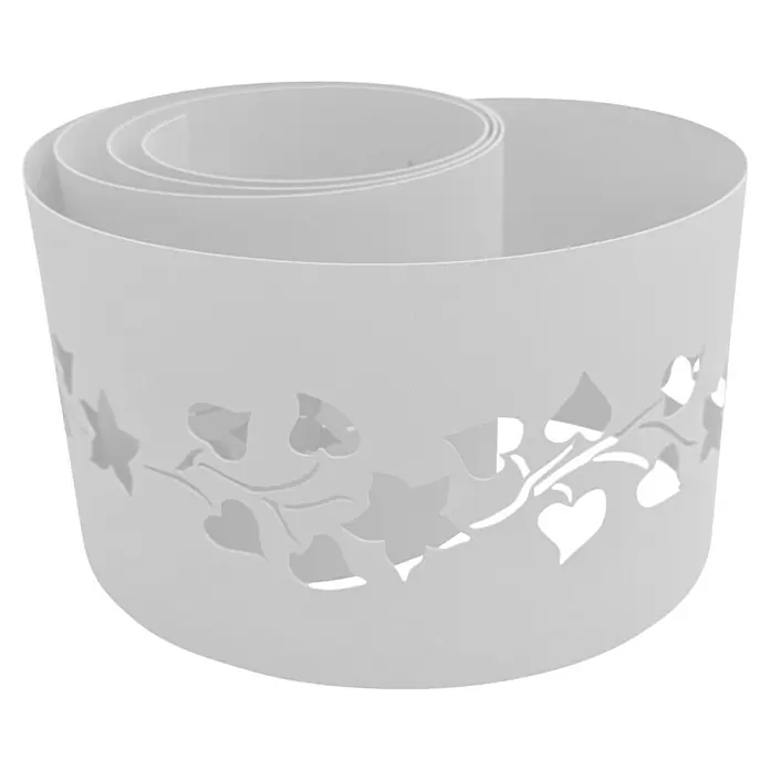 zaun|zu Sichtschutzstreifen Premium - 19 x 0,1 cm, Weiß, Florales Design - Die weiße Tischleuchte mit floralem Muster sorgt für stimmungsvolles Licht. Das Lichtobjekt ist ein dekorativer Hingucker für jeden Raum.