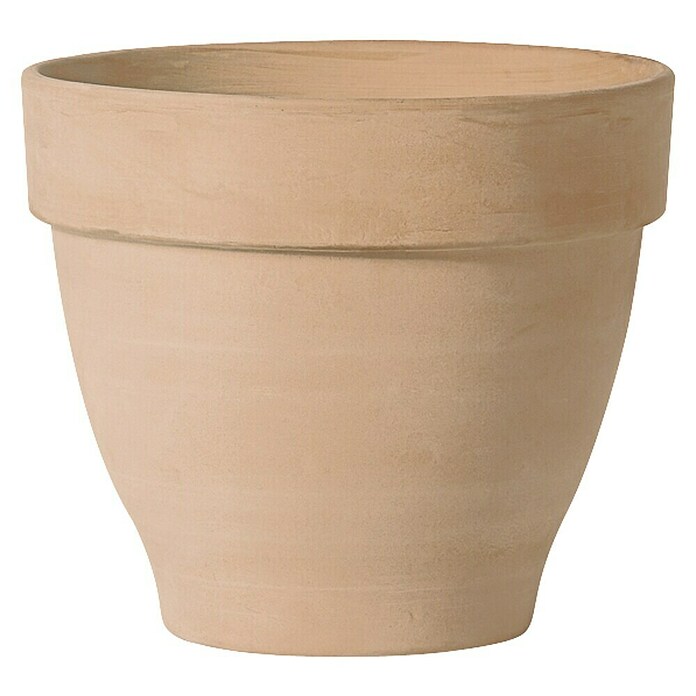 Deroma White Garden Pflanzgefäß Montelupo Set (Terracotta, Ø x H: 33 x 28 cm, Tonweiß)