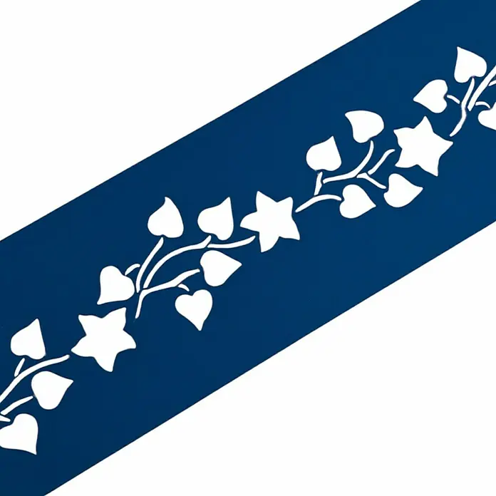 zaun|zu Sichtschutzstreifen Premium - 19 x 0,1 cm, Enzianblau, Florales Design - Dekoratives Band mit floralem Muster. Ein elegantes Detail, das jedem Projekt eine besondere Note verleiht.