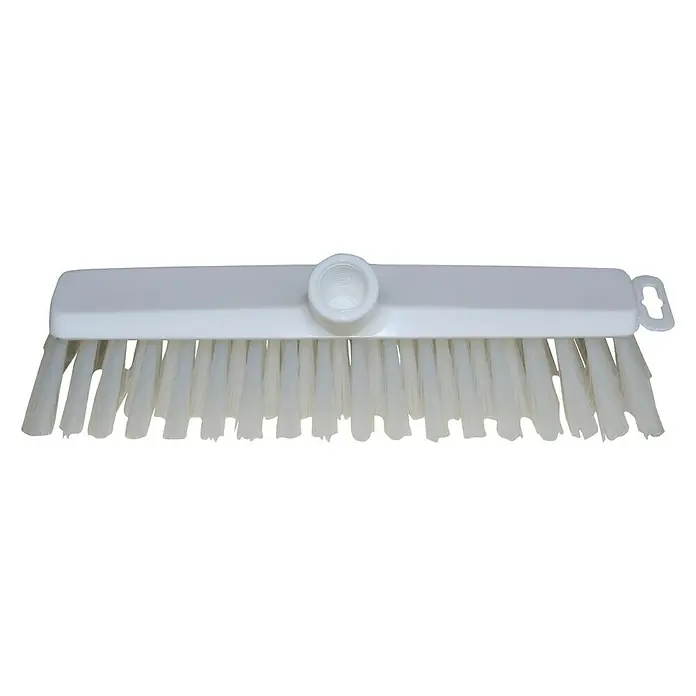 Haug Besen - Weiß, Breite Besen: 29,5 cm, Material Borsten: Polyester PBT, Mit Lasche zum Aufhängen - Weiße Bürste mit Borsten und Anschluss für einen Stiel, ideal zum Reinigen von Oberflächen.