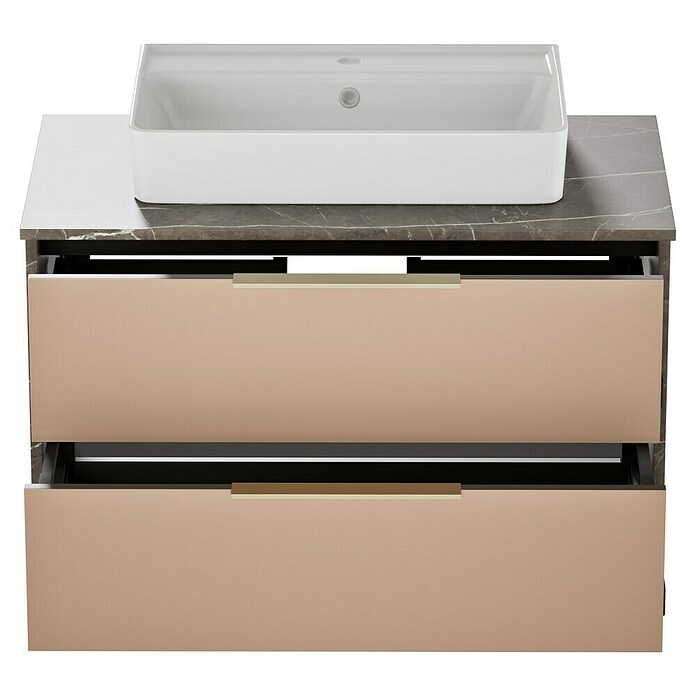 Camargue Marble Badmöbel-Set (90 cm, Goldbronze, 2 -tlg.) | BAUHAUS
