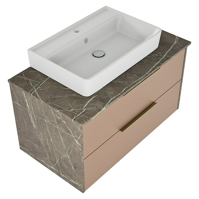 Camargue Marble Badmöbel-Set (90 cm, Goldbronze, 2 -tlg.) | BAUHAUS