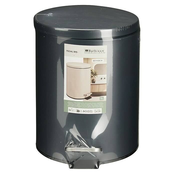 Pedaalemmer (5 l, Metaal, Warmgrijs / Coolgrijs / Zwart / Antraciet) | BAUHAUS