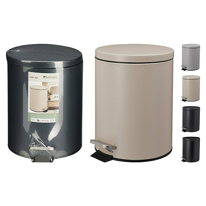 Pedaalemmer (5 l, Metaal, Warmgrijs / Coolgrijs / Zwart / Antraciet) | BAUHAUS