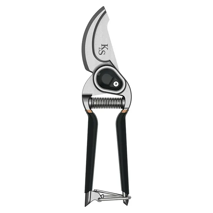 Kent & Stowe Gartenschere Carbon Steel - Max. Aststärke: 18 mm - Gartenschere mit scharfen Klingen und schwarzem Griff. Ideal für präzise Schnitte im Garten.