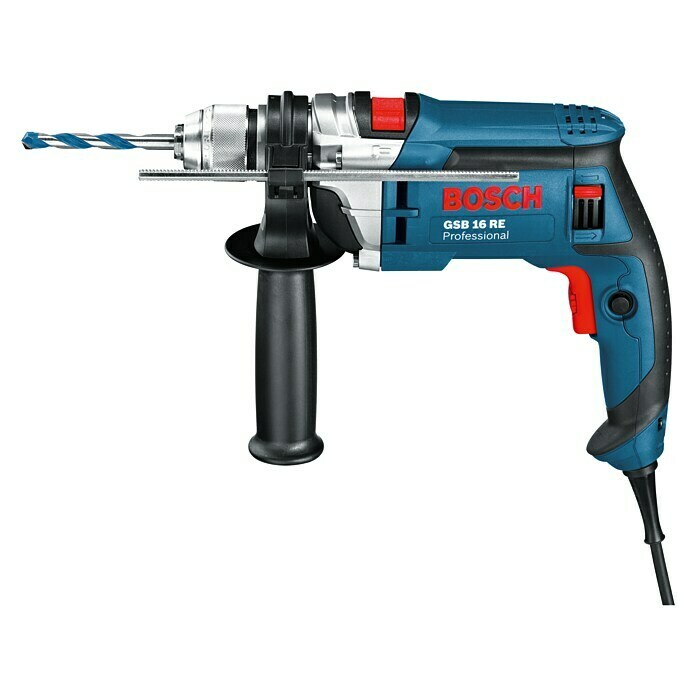 Bosch Professional Schlagbohrmaschine GSB 16 RE750 W, Leerlaufdrehzahl: 0 U/min - 2.800 U/min Left Side View