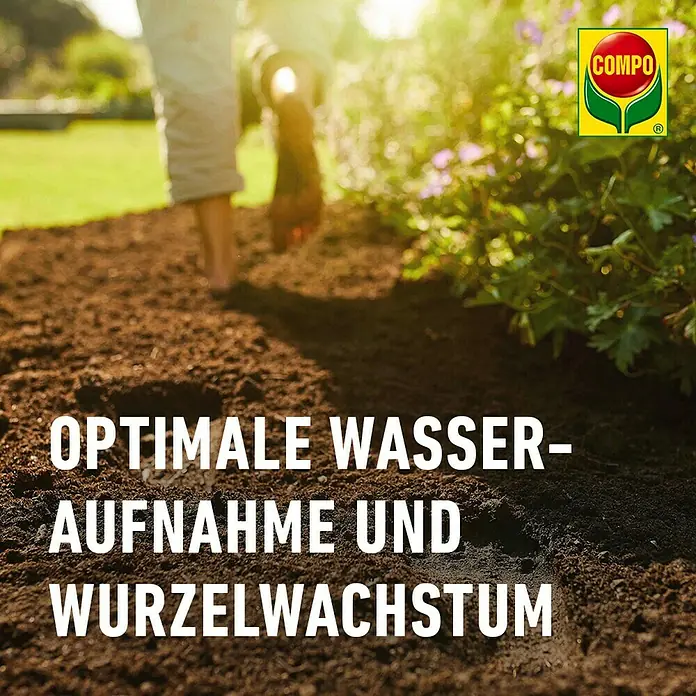 Compo Sana Blumenerde für Stauden, Büsche, Hecken und Bäume - 70 l - COMPO-Produkt für optimale Wasseraufnahme und gesundes Wurzelwachstum für üppige Pflanzen.