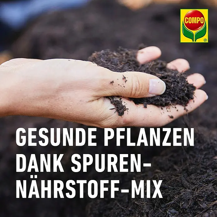 Compo Sana Blumenerde für Stauden, Büsche, Hecken und Bäume - 70 l - COMPO Pflanzerde: Gesunde Pflanzen dank Spurennährstoff-Mix für optimales Wachstum und üppige Blüten.