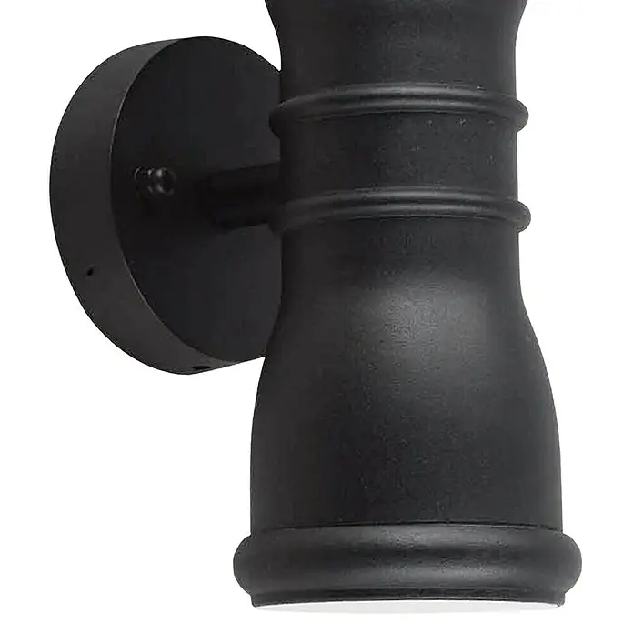 Elstead LED-Außenwandleuchte Malvern - 7 W, 12,9 x 23 x 23 cm, Black, IP44 - Schwarze Außenwandleuchte mit dekorativem Design und robuster Bauweise für den Außenbereich. Perfekt für Haus und Garten.
