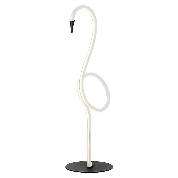 Elstead LED-Tischleuchte Flamingo - 6 W, L x B x H: 15 x 15 x 50 cm, Weiß, Warmweiß - Einzigartige Flamingo-Tischleuchte mit LED-Beleuchtung für eine stilvolle Atmosphäre. Elegantes Design für jeden Raum.