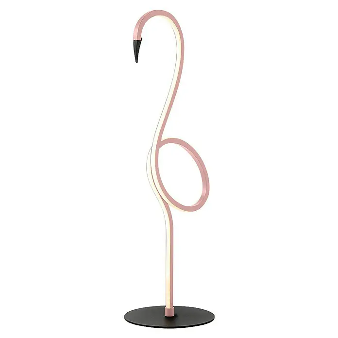 Elstead LED-Tischleuchte Flamingo - 6 W, L x B x H: 15 x 15 x 50 cm, Pink, Warmweiß - Flamingo-Tischleuchte: Elegante LED-Leuchte in Flamingoform mit warmem Licht und modernem Design für eine stilvolle Atmosphäre.