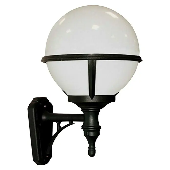 Elstead Außenwandleuchte Glenbeigh - 60 W, 32 x 44 x 44 cm, Schwarz, IP44 - Eine stilvolle kugelförmige Außenwandleuchte in Weiß und Schwarz. Sie spendet ein angenehmes Licht und ist ein Hingucker an jeder Fassade.