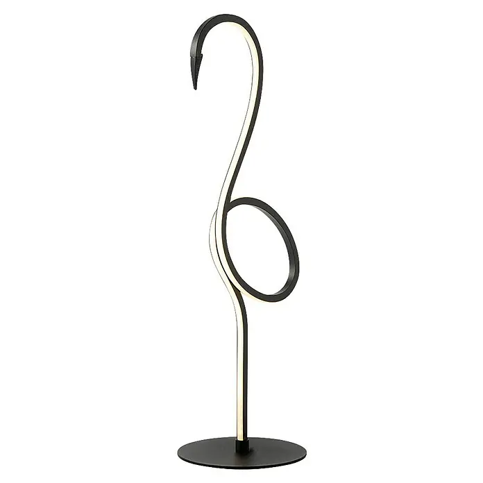 Elstead LED-Tischleuchte Flamingo - 6 W, L x B x H: 15 x 15 x 50 cm, Schwarz, Warmweiß - Elegante LED-Tischleuchte in Flamingo-Form. Die Lampe besticht durch ihr modernes Design und warmes Licht, ideal für jeden Raum.
