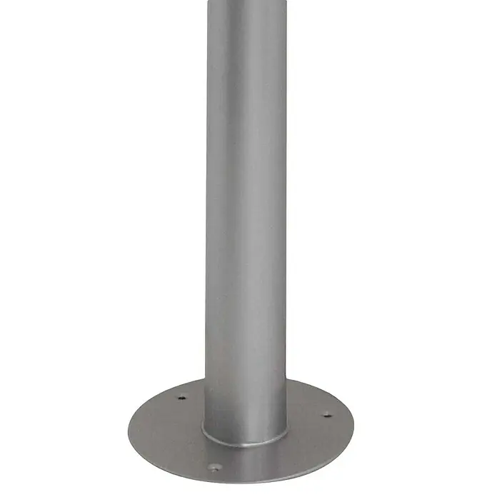 Elstead Außenstehleuchte Helsingor - 60 W, Farbe Gehäuse: Silber, Ohne Leuchtmittel - Silberner Metallpfosten mit runder Basis. Stabiler Ständer für verschiedene Anwendungen, ideal für Innen- und Außenbereiche.