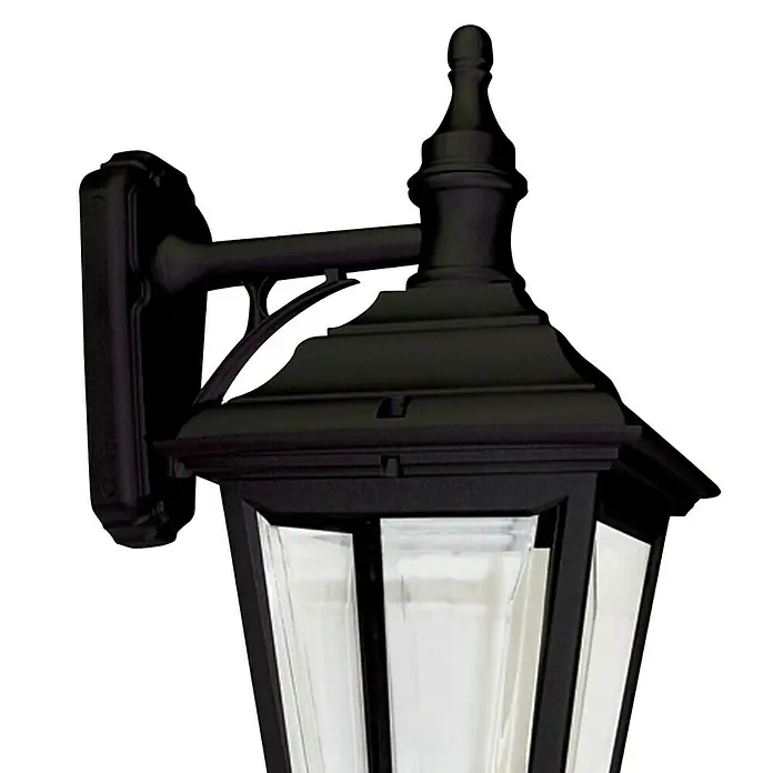 Elstead Außenwandleuchte Kerry - 60 W, 28 x 52 x 52 cm, Schwarz, IP44 - Elegante schwarze Wandleuchte.