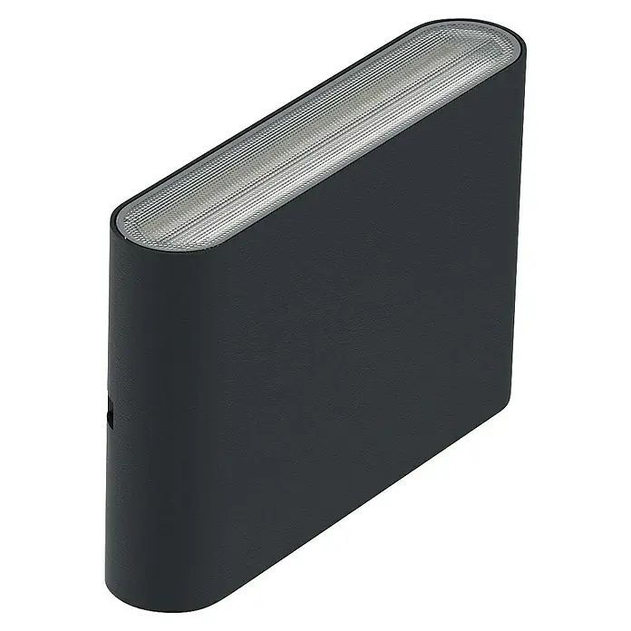 Elstead LED-Außenwandleuchte Jens - 2,4 W, 13,5 x 13,5 x 9 cm, Black, IP65 - Moderne, graue Wandleuchte mit einer länglichen, geriffelten Oberfläche, ideal für stilvolle Außen- oder Innenbeleuchtung.