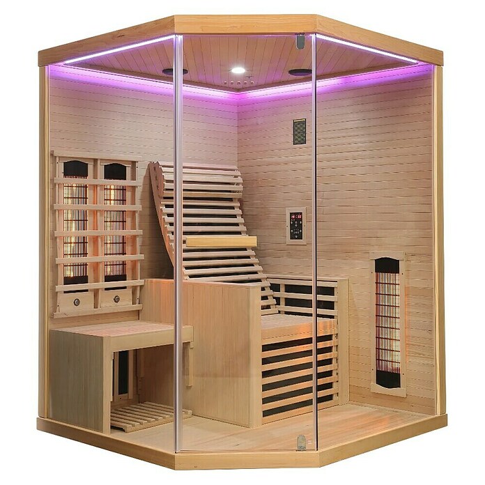 Sanotechnik Infracrvena sauna Carbon 3  (D x Š x V: 150 x 150 x 195 cm, 2.550 W, Klupa za sjedenje) | BAUHAUS