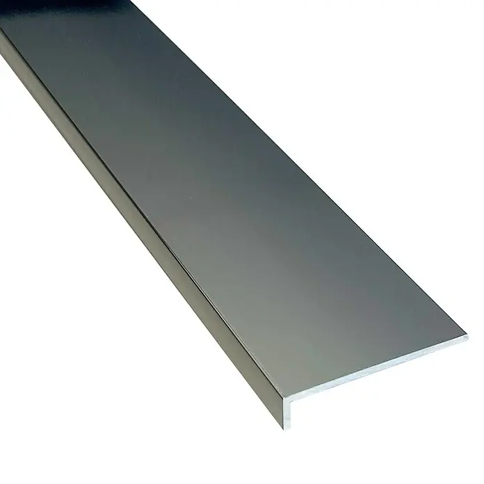Wetwall Wandpaneel Abschluss-Profil - 244 x 1,8 x 0,5 cm, Aluminium - Aluminiumprofil, glänzend und modern, ideal für stilvolle Kantenabschlüsse und Übergänge in Innenräumen. Vielseitig einsetzbar.