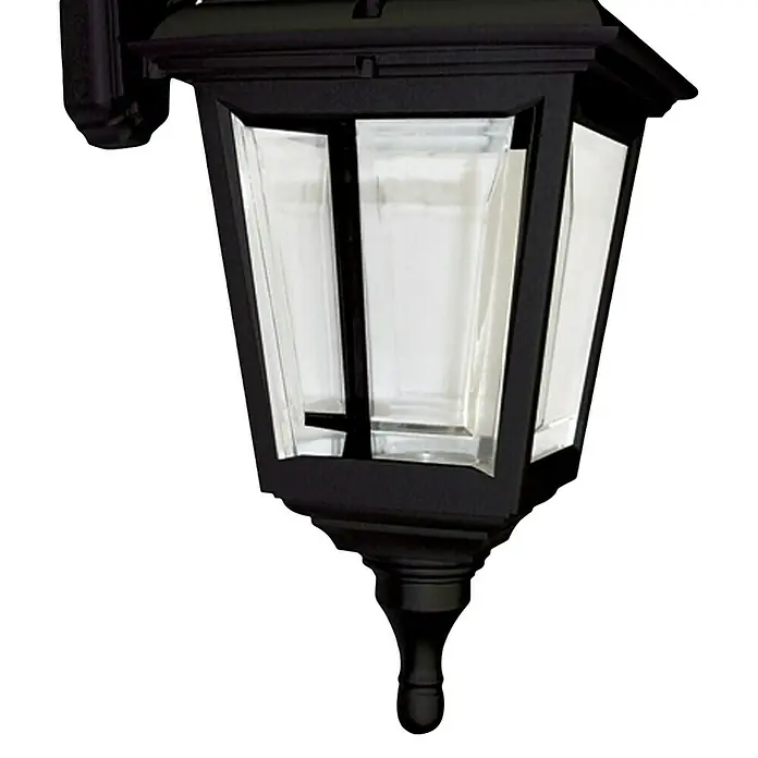Elstead Außenwandleuchte Kerry - 60 W, 28 x 52 x 52 cm, Schwarz, IP44 - Elegante schwarze Wandleuchte mit klaren Glasscheiben, die ein helles und einladendes Licht verbreitet. Perfekt für den Außenbereich.