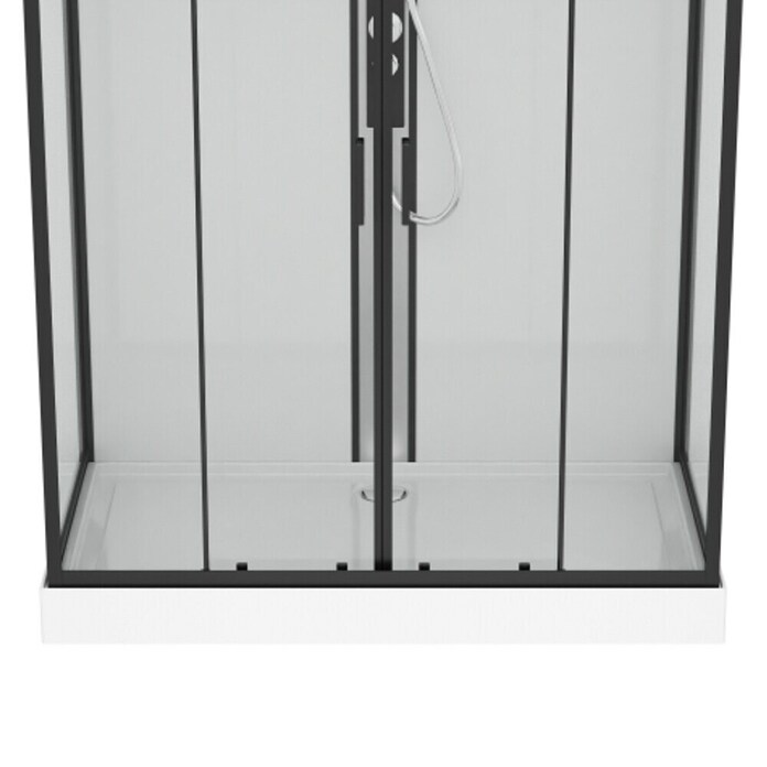 Sanotechnik Kompletna tuš kabina New York  (D x Š x V: 90 x 160 x 215 cm, Bijelo crna) | BAUHAUS