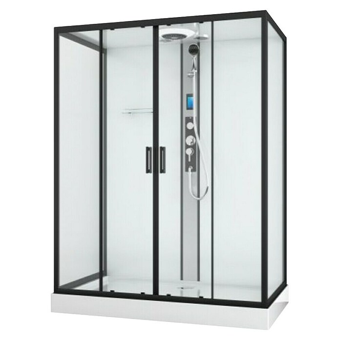 Sanotechnik Kompletna tuš kabina New York  (D x Š x V: 90 x 160 x 215 cm, Bijelo crna) | BAUHAUS