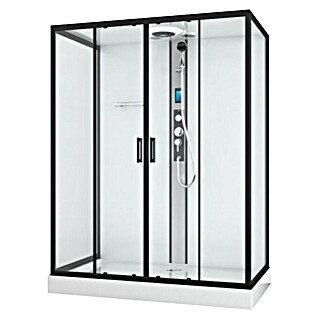 Sanotechnik Kompletna tuš kabina New York (D x Š x V: 90 x 160 x 215 cm, Bijelo crna)