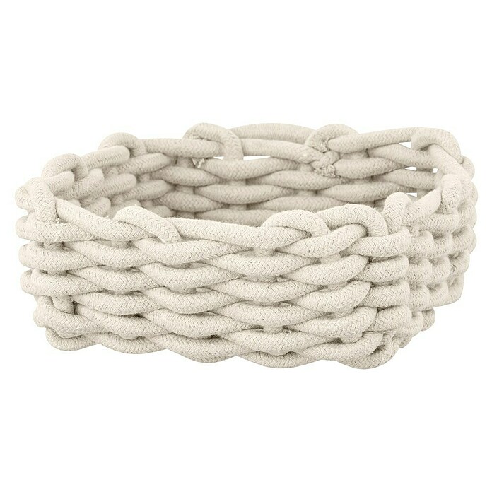 Wenko Bad-Aufbewahrungskorb Melara (21,5 x 21,5 x 7,5 cm, Baumwolle, Natur) | BAUHAUS