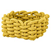 Wenko Bad-Aufbewahrungskorb Melara (16,5 x 16,5 x 7,5 cm, Baumwolle, Senfgelb) | BAUHAUS