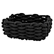 Wenko Bad-Aufbewahrungskorb Melara (21,5 x 21,5 x 7,5 cm, Baumwolle, Schwarz) | BAUHAUS