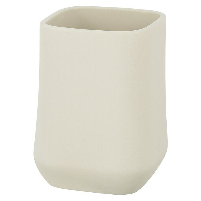 Wenko Zahnputzbecher Adine (B x H: 7,5 x 10,5 cm, Ecru, Keramik) | BAUHAUS