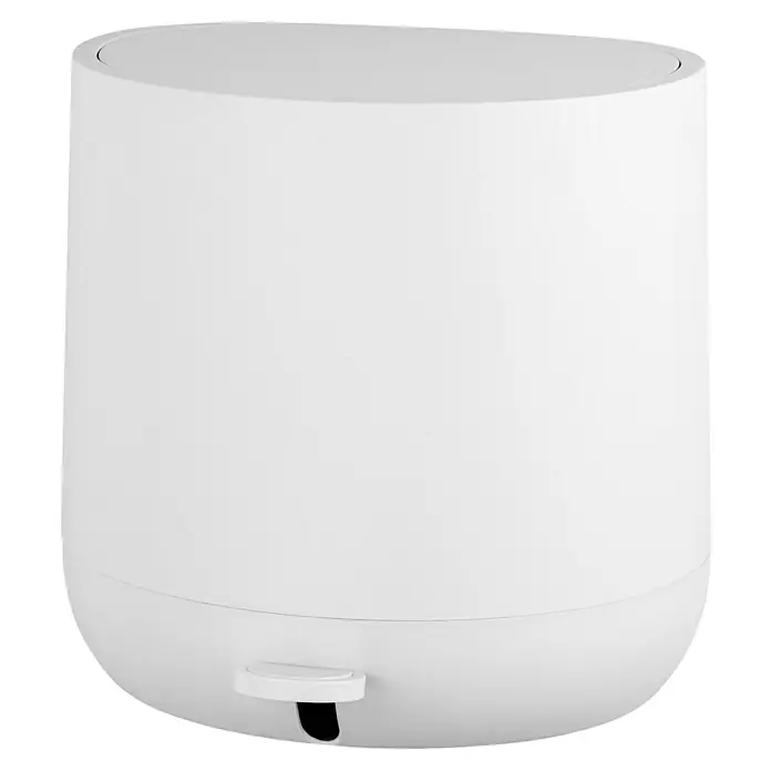 Wenko Treteimer Pomino - 4,5 l, B x H: 26 x 26 cm, Kunststoff, Weiß - Ein weißer, runder Treteimer für Badezimmer oder Küche. Der Abfalleimer ist schlicht designt und funktional für den Alltag.