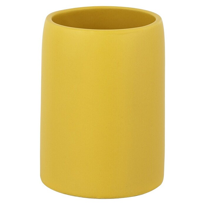 Wenko Zahnputzbecher Funo (L x B x H: 7,5 x 7,5 x 10,5 cm, Gelb, Keramik) | BAUHAUS